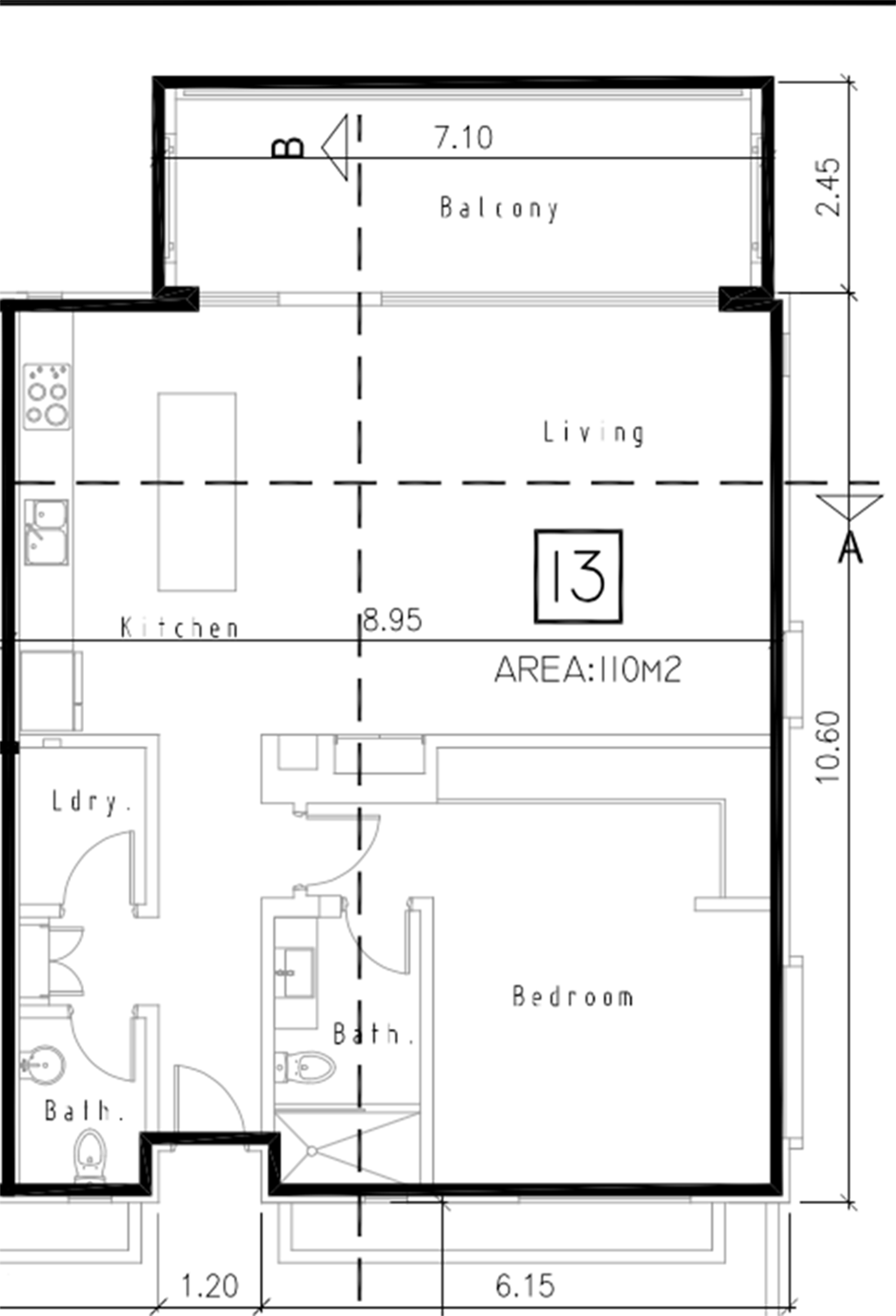 Plan de l'appartement Sunwave